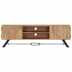 Comodă TV, 140 x 30 x 45 cm, lemn masiv de acacia - Img 2