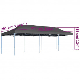 Cort de petrecere pliabil, antracit, 3 x 9 m - Img 9