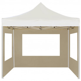 Cort de petrecere pliabil cu pereți, crem, 3 x 3 m, aluminiu - Img 4