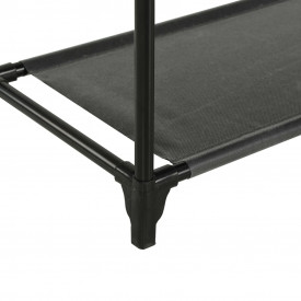 Cuier haine, oțel și textil nețesut, 55x28,5x175 cm Negru - Img 6