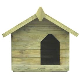 Cușcă de câine grădină, acoperiș detașabil, FSC lemn pin tratat - Img 2
