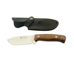 Cutit Joker Montes Outdoor, maner lemn de nuc, cu teaca piele