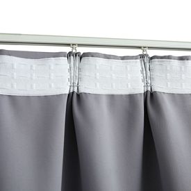 Draperie opacă cu cârlige, gri, 290 x 245 cm - Img 3