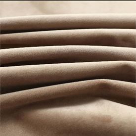 Draperii opace cu inele, 2 buc., bej, 140 x 175 cm, catifea - Img 2