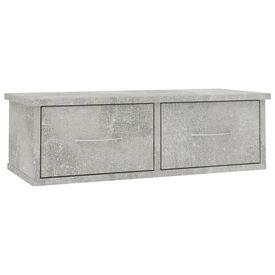 Dulap de perete cu sertare, gri beton, 60x26x18,5 cm, PAL