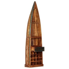 Dulap de vinuri, 50 x 40 x 180 cm, lemn masiv reciclat - Img 3