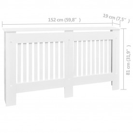 Dulap mască calorifer radiator din MDF 152 cm, alb - Img 4