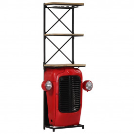 Dulap vinuri design tractor 49x32x183cm lemn masiv de mango - Img 12