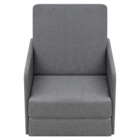 Fotoliu extensibil textil 59,5 x 72 x 72,5 cm, gri deschis - Img 2