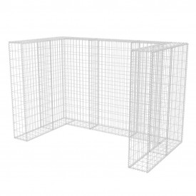 Gabion dublu înconjurător pubelă, oțel, 180 x 100 x 120 cm - Img 2
