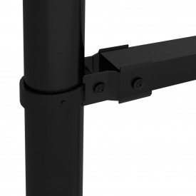 Gard de grădină cu vârf suliță, negru, (1-1,25)x10,2 m oțel - Img 4