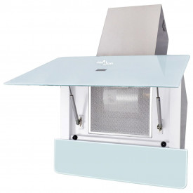 Hotă Sticlă Securizată cu Ecran 600 mm Alb - Img 4