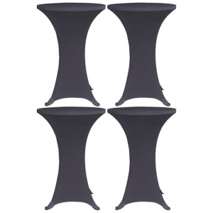 Husă elastică pentru masă, 4 buc., antracit, 80 cm