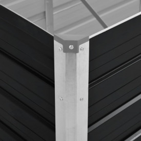 Jardinieră de grădină, antracit, 100x40x45 cm, oțel galvanizat - Img 5