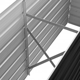 Jardinieră de grădină, antracit, 160x40x77 cm, oțel galvanizat - Img 5