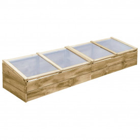 Jardinieră de grădină cu acoperiș, lemn de pin FSC 200x50x35 cm