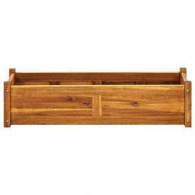 Jardinieră de grădină din lemn de acacia 100 x 30 x 25 cm - Img 2
