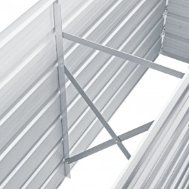 Jardinieră de grădină, oțel galvanizat, 160 x 40 x 77 cm, gri - Img 5