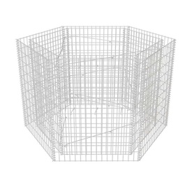 Jardinieră gabion hexagonală, 160 x 139 x 100 cm - Img 2