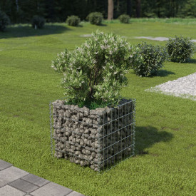 Jardinieră gabion, oțel galvanizat, 50 x 50 x 50 cm