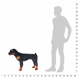 Jucărie de pluș câine rottweiler, negru și maro XXL - Img 4