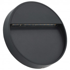 Lămpi de perete LED de exterior, 2 buc., negru, 3 W, rotund - Img 3