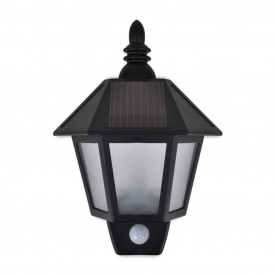 Lămpi solare de perete cu senzor de mișcare, 2 buc., negru - Img 4