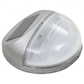 Lămpi solare de perete exterior 24 buc. argintiu rotund LED - Img 3