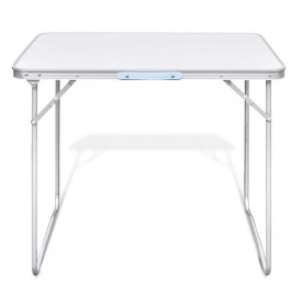Masă camping din metal pliabilă 80 x 60 cm - Img 3