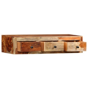 Masă consolă de perete, 100x25x20 cm, lemn masiv de sheesham - Img 11