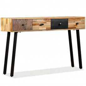 Masă consolă Lemn masiv de tec reciclat 120x30x76 cm - Img 11