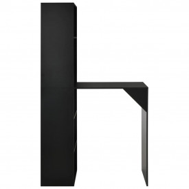 Masă de bar cu dulap, negru, 115 x 59 x 200 cm - Img 2
