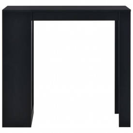 Masă de bar cu raft, negru, 110 x 50 x 103 cm - Img 2