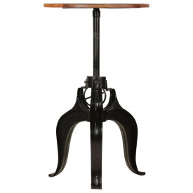 Masă de bar din lemn masiv reciclat, 60 x (76-110)cm - Img 2