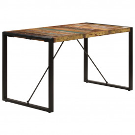 Masă de bucătărie, 140x70x75 cm, lemn masiv reciclat - Img 3