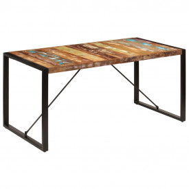 Masă de bucătărie, 160x80x75 cm, lemn masiv reciclat - Img 9