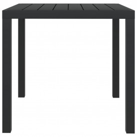 Masă de grădină din WPC și aluminiu, 80 x 80 x 74 cm, negru - Img 2