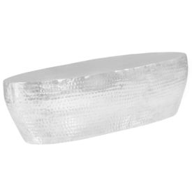 Măsuță cafea, argintiu, 100x50x28 cm aluminiu bătut la ciocan - Img 2