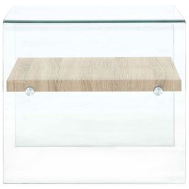 Măsuță de cafea, transparent, 50x50x45 cm, sticlă securizată - Img 3