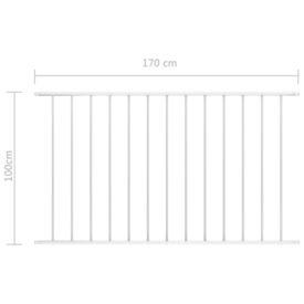 Panou de gard, alb, 1,7 x 1 m, oțel vopsit electrostatic - Img 3