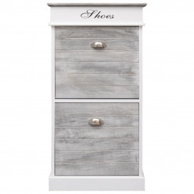 Pantofar, gri, 50x28x98 cm, lemn de paulownia - Img 2