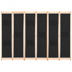 Paravan de cameră cu 6 panouri, 240x170 x4 cm, material textil - Img 2