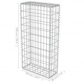 Perete gabion cu capace, oțel galvanizat, 50 x 20 x 100 cm - Img 6