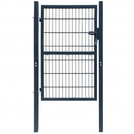 Poartă 2D pentru gard (simplă) 106 x 170 cm, gri antracit