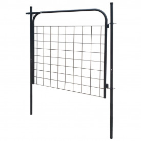 Poartă pentru gard de de gradină 100 x 100 cm antracit - Img 2
