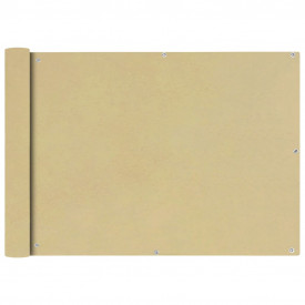 Prelată balcon, material textil oxford, 75 x 600 cm, bej