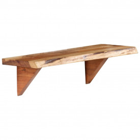 Rafturi de perete, 2 buc., 60x20x16 cm, lemn masiv de acacia - Img 7