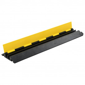 Rampă de protecție cabluri, 4 buc., 2 canale, cauciuc 101,5 cm - Img 3