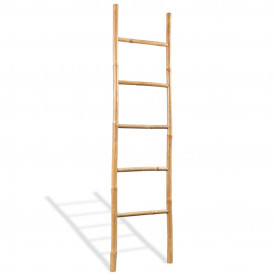 Scară pentru prosoape cu 5 trepte, bambus, 150 cm