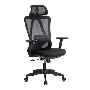 Scaun birou ergonomic OFF987, mesh, mecanism a-sincron, cotiere reglabile, 110 kg, negru